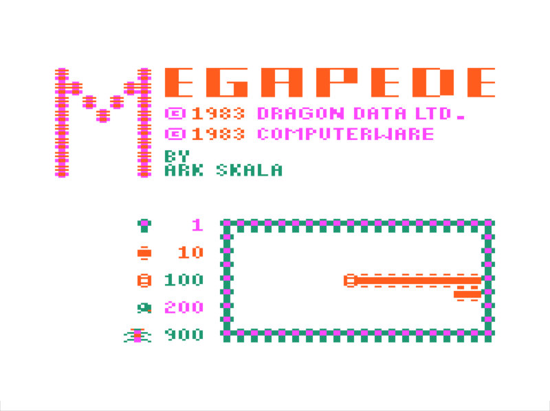 Megapede Intro Screen