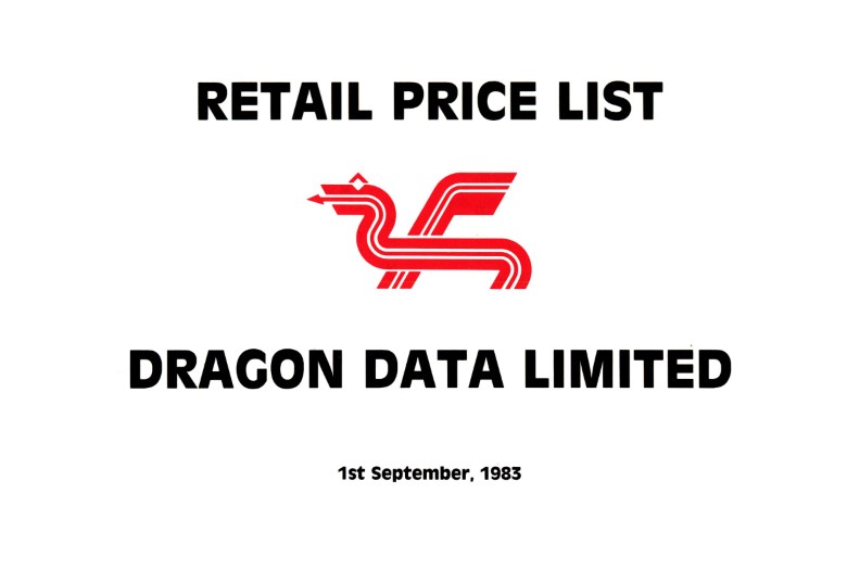 Dragon Software Price List Sept 1985