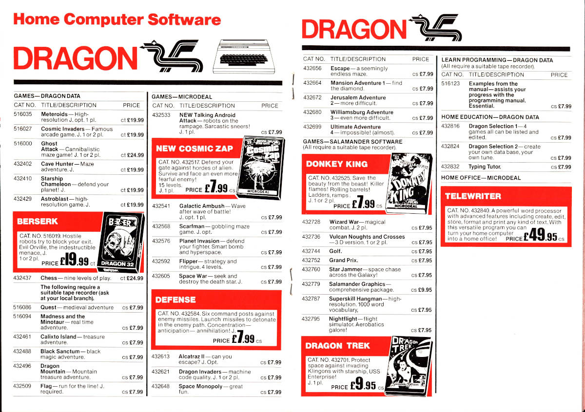 Dragon Items from Software Express May 1983