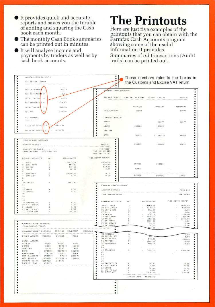 leaflet for the Cash Accounts Program back