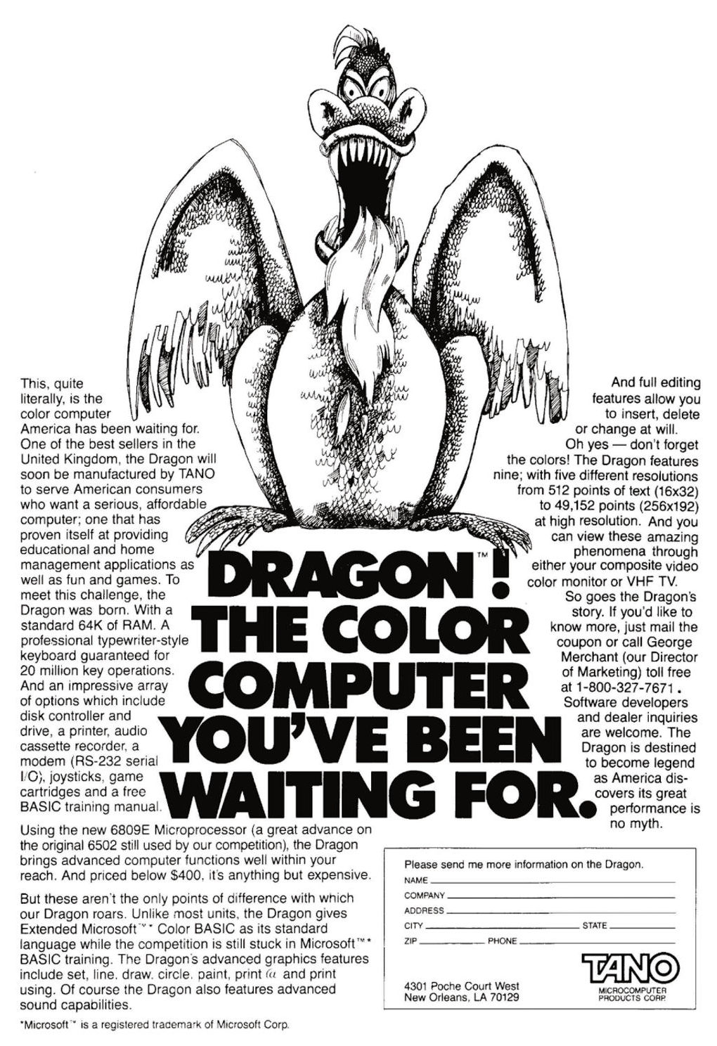 TANO advert Sept 1983