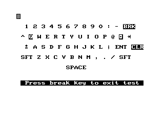 Keyboard diagnostic test